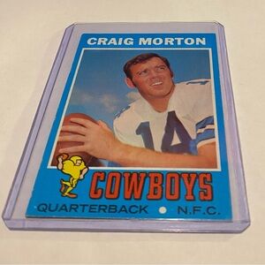 Craig Morton 1971 Topps Football card # 171 Dallas Cowboys QB vintage
